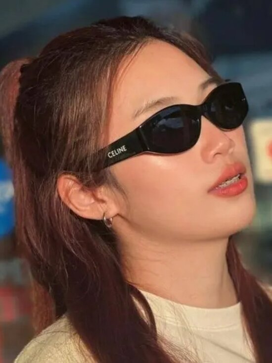 Celine Women Sunglasses Black Grey Cat Eye CL40288I MONOCHROMS 01A NEW AUTHENTIC